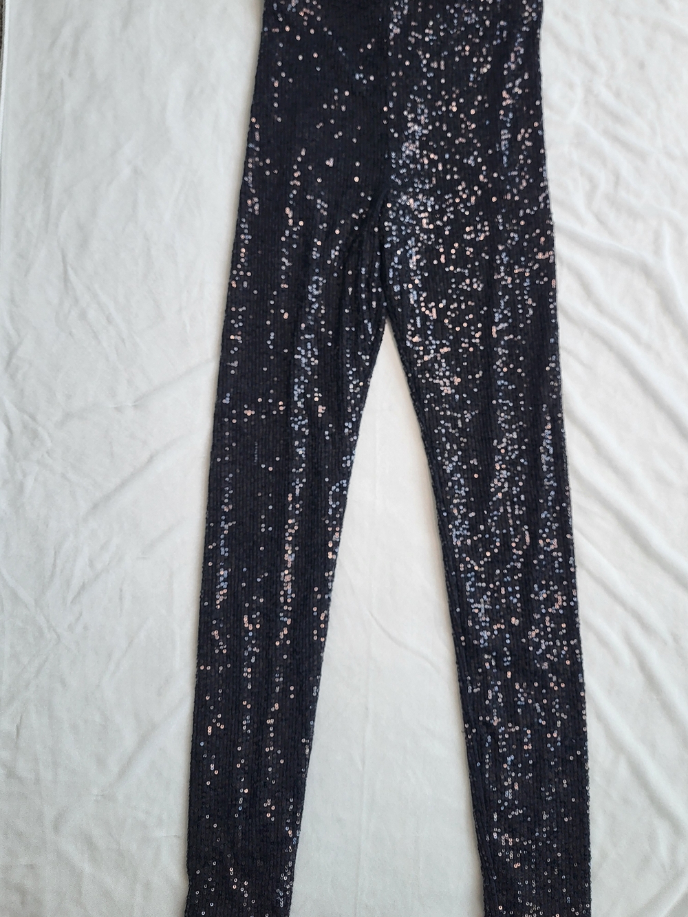H&M Black Sequin Women's Leggings, Size XS